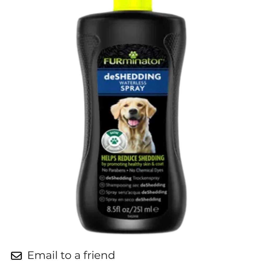 FURminator Black and Yellow deShedding Waterless Spray for Dogs - Picture 3 of 11